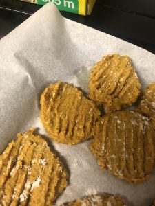 Freshly baked dog treat cookies with to excite your dog
